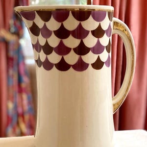 French Deco Pitcher Hamage & Moulin des Loups Nord   ÉCAILLES ( SCALES) XL 10+"