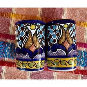 2 Sebastián DeAparicio Signed Talavera Shot Glasses 3”
