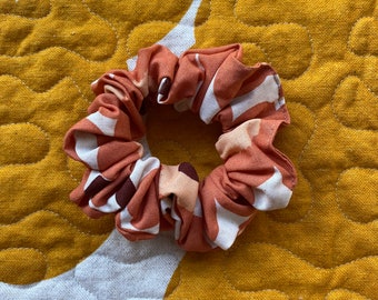 Orange Marimekko Unikko Scrunchie