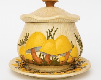 Vintage Arnel's Mushroom Soup Tureen Set: 1970s Retro Kitchenware