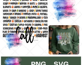 Otoño SVG / Otoño Palabras PNG / Otoño Palabras Arte Digital / Otoño Minimalista / Otoño Script Png / Temporada Acogedora Png / Otoño Dtf Impresión / Descarga Instantánea