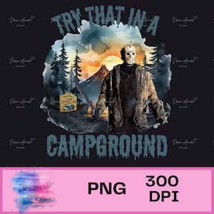 Versuchen Sie das in einem Zeltplatz Png | Horror Zeltplatz Png | Camping Png | Lager Kristallsee png | Camping Halloween PNG | Sofortiger Download
