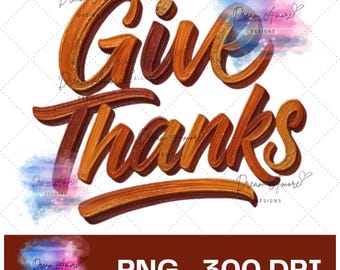 Remerciez PNG | Clipart de coup de pinceau d'automne (téléchargement numérique)