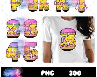 Glitter Pencil PNG: Back to School Elementary Designs (Digital Download)