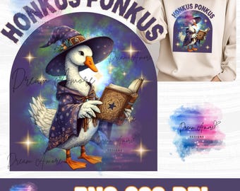 Funny Halloween Goose PNG: Witch Honkus Ponkus Clipart (Digital Download)
