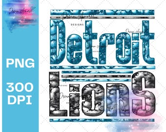 Lions PNG | Detroit Png | Detroit Football Fan Png | Instant Download | Lions Football Png | Detroit Game Day PNG