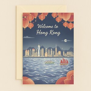 Cartão de Boas-Vindas de Hong Kong