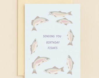 Birthday Fishes Greeting Card