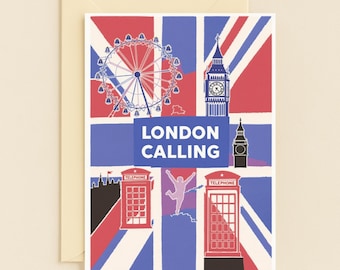 London Landmarks Greeting Card