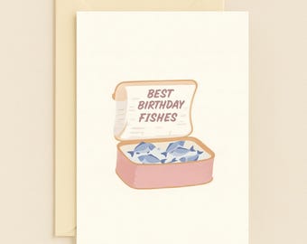 Best Birthday Fishes Sardine Card
