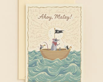 Pirate Mouse Birthday Card