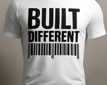 Built Different Motivational PNG: Fitness T-Shirt Design (Digital Download)