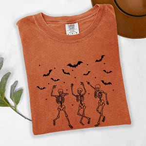 Halloween T-shirt, Halloween Party Dancing Skeleton Shirt, Funny Halloween Shirt, Skeletons Happy Halloween Tshirt, Skeleton Dancing Shirt.