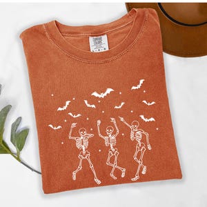 Halloween Shirt, Halloween Party Dancing Skeleton Shirt, Funny Halloween Shirt, Skeletons Happy Halloween Tshirt, Skeleton Dancing Shirt.