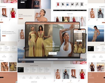 Fashion Boutique Website Template for Beginners, Shopify Theme for Clothing Boutique Store, Shopify Store for Apparel
