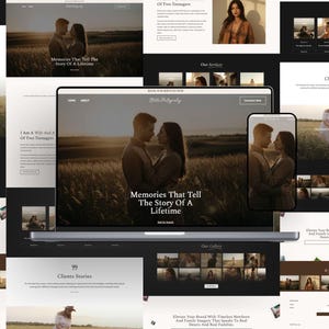 Modelo de site de fotografia para WordPress com Elementor | Design de site para portfólio de fotógrafos | Tema moderno e responsivo para fotografia