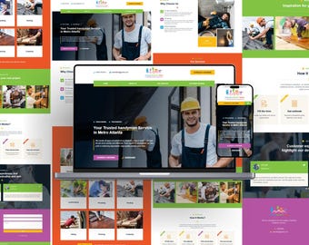 Sjabloon zakelijke website voor klusjesman voor WordPress | Huisreparatieservice Elementor-thema | Website voor aannemers