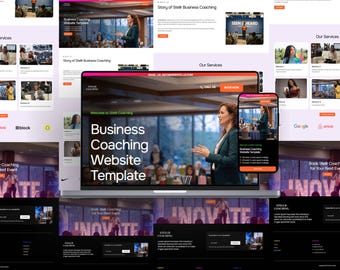 Business Coaching WordPress Theme, Coaching Bundle Template,  Elementor Website, Media Kit, wordpress coaching template, Coaches & Agencies,
