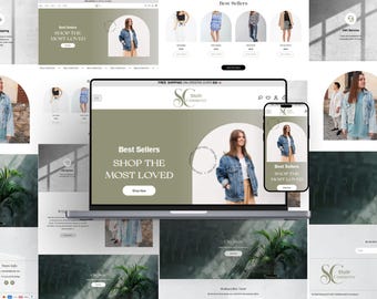 Websitesjabloon kleding- en modeboetiek • WordPress-thema voor online winkel • e-commerceontwerp voor boetiek of kledingmerk