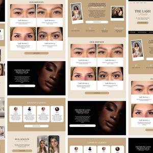 Online appointment booking page for eyelash extensions, no monthly fee booking system for beauty salon website theme.