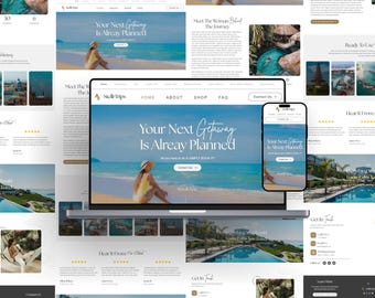 Travel Agency WordPress Theme • Minimal Modern Elementor Template • Vacation Planner Website Design for Tour and Travel Agents