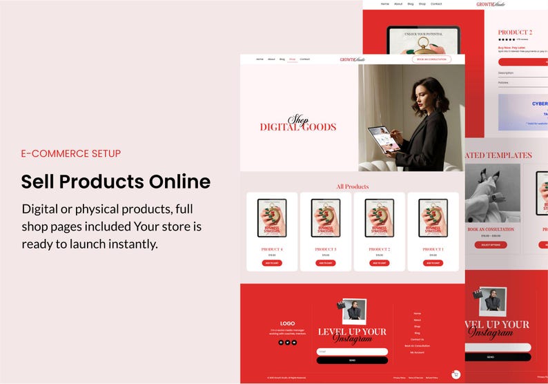 Elementor WordPress portfolio and marketing website design with modern layout and high-converting sections