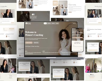 Plantilla de sitio web de coaching para mujeres / Tema de WordPress para coaching de vida Elementor / Diseño de sitios web de coaching