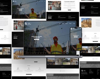 Construction WordPress Theme • Elementor Business Website Template • Contractor Company Site Design • Portfolio and  Services Pages