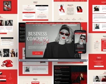 Luxury Sales Page Elementor Website Template | Life Coach Influencer Mentor Business | Course Sales Page, Ecommerce, Blog, Booking System