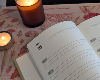 Guided 5 Year Journal English or French One Line a Day Memory Book A5 Hardcover or Coil bound