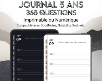 Journal Guidé 5 ans 365 Questions PDF Imprimable