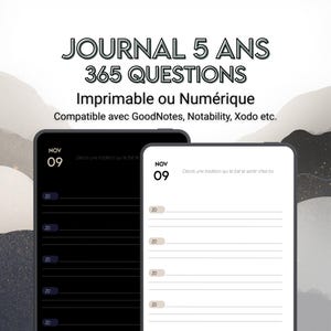 Journal Guidé 5 ans 365 Questions PDF Imprimable