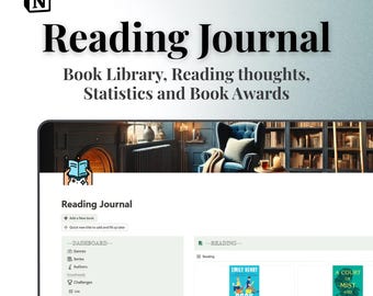 Reading Journal & Book Library Notion Template (EN)
