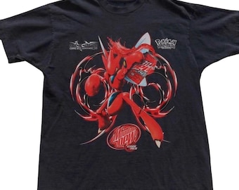 Mountain Dew Code Red Pokemon Scizor Graphic Tee Black Gildan Cotton Shirt
