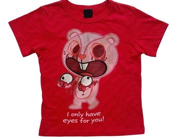 U&B1038- Happy Tree friends i only have eyes for you tee