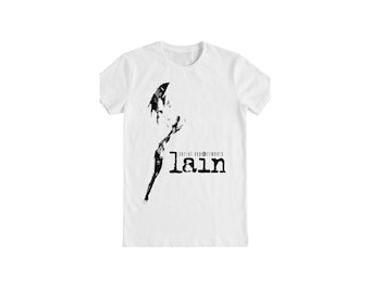 Serial Experiments Lain Anime Graphic Tee White Cotton Cyberpunk T-Shirt