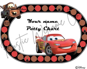 Customizable Potty training chart for toddlers.