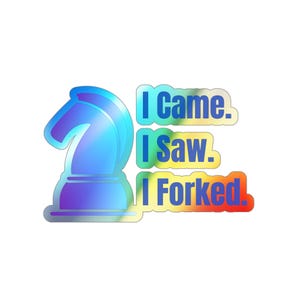 Chess Holographic Stickers, Chess Lovers Gift, Water Bottle Decals, Laptop Decals, Notebook Stickers, Chess Players Gift, Chess Fans