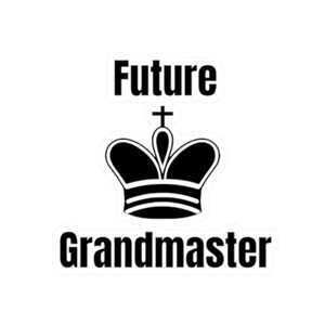 Chess Grandmaster Sticker, Chess Vinyl Decal Sticker, Chess Lover Gift, Chess Player Gift, Fun Chess Sticker Decal, Cool Chess Sticker Decal