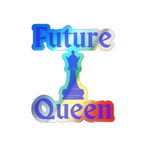 Chess Holographic Sticker, Chess Water Bottle Sticker, Chess Laptop Sticker, Chess Lover Gift, Chess Player Gift, Queen Chess, Chess Vinyl