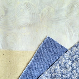 Slow Stitch Embroidery Kit, Periwinkle Blue Fabric Journaling ...