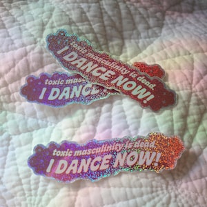 Toxic Masculinity is Dead Glitter Vinyl Sticker | Dimension 20 Inspired