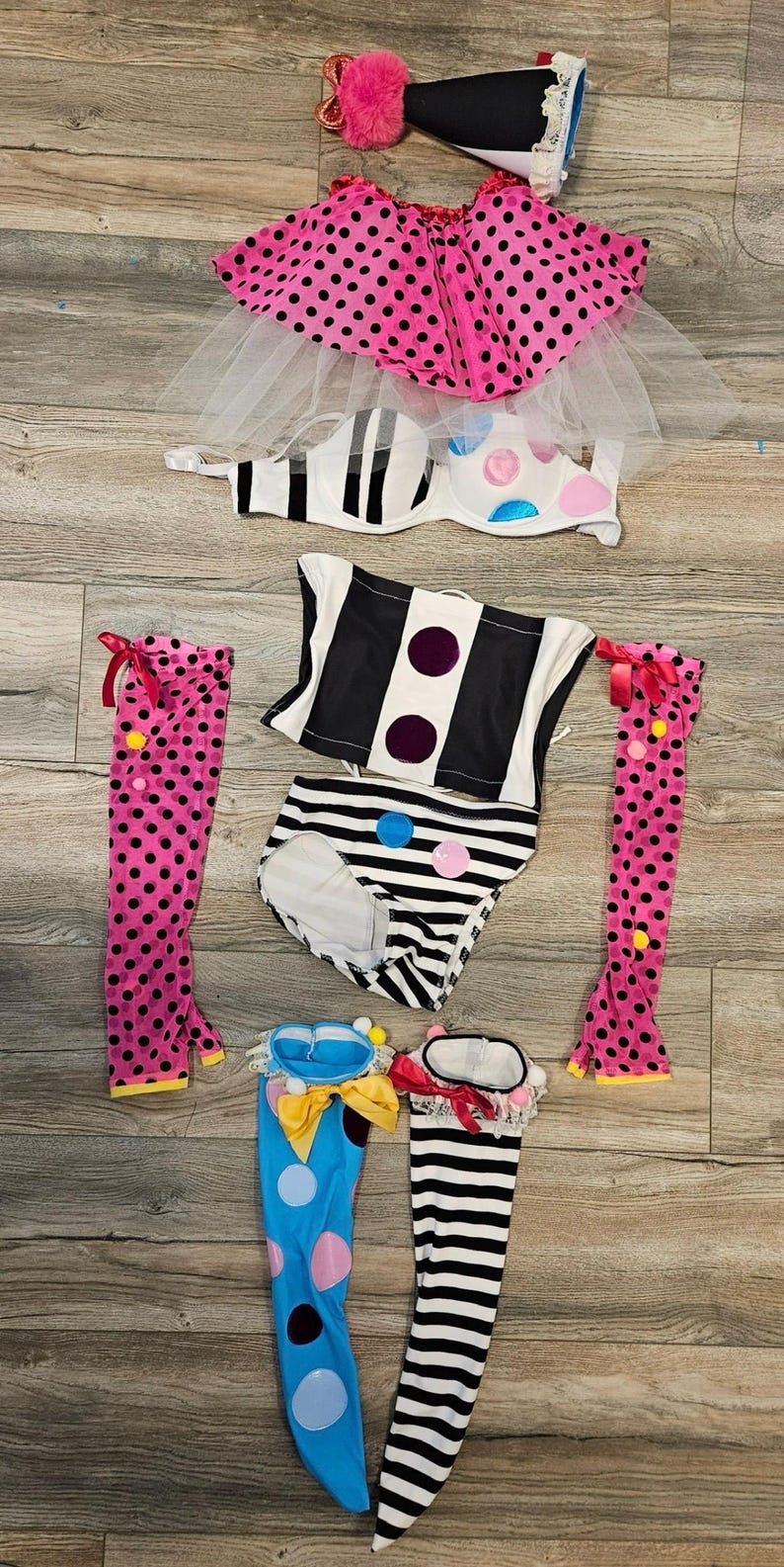 Ready To Go Pastel Circus Clown Costume Carnival Performer Outfit ready-to-go-pastel-circus-clown-costume-carnival-performer-outfit