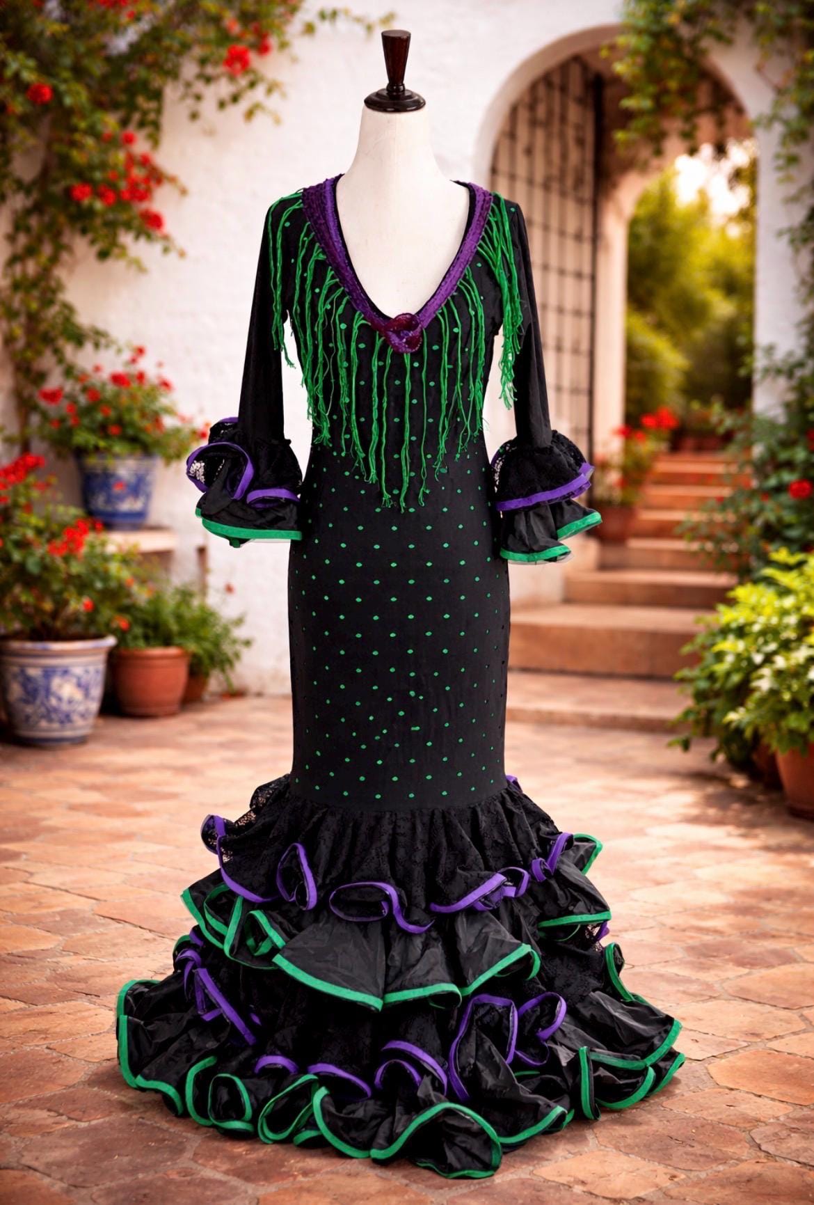Flamenco Green Dress - Etsy Flamenco Green Dress - Etsy