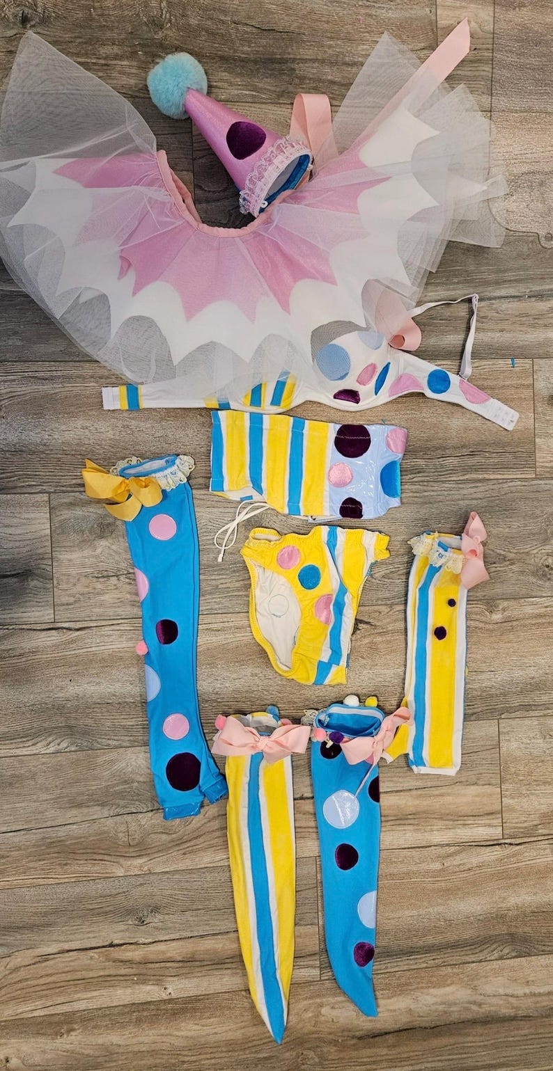 Ready To Go Pastel Circus Clown Costume Carnival Performer Outfit ready-to-go-pastel-circus-clown-costume-carnival-performer-outfit