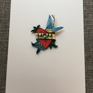 Sailor Jerry « Maman » Quilling tatouage carte postale