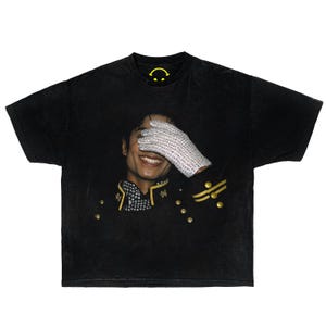 MJ Glove Cover Streetwear Boxy Tee Shirt, Y2K Shirts, opium shirt, music artist shirts, graphic shirts, oversized tees, Rap tees, Jackson