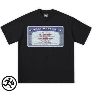 SOCIAL CARD Camiseta de algodón grueso, camiseta gráfica vintage, ropa de calle, camisa vintage, estilo hip hop, estética Y2K, moda gótica retro, camisetas divertidas
