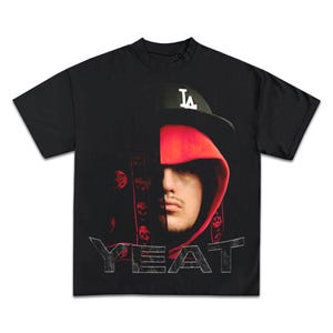 YEAT Red Big Face Streetwear Boxy Tee Shirt, Y2K Shirts, opium shirt, vintage rap shirts, graphic shirts, oversized tees, retro tees, music