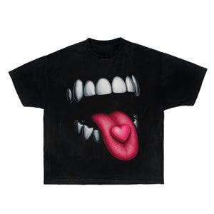 Vampire Grillz Hot Boxy Shirt, Streetwear Shirt , opium shirt, y2k shirt, graphic tees, oversized shirts, vintage shirts, graphic shirts